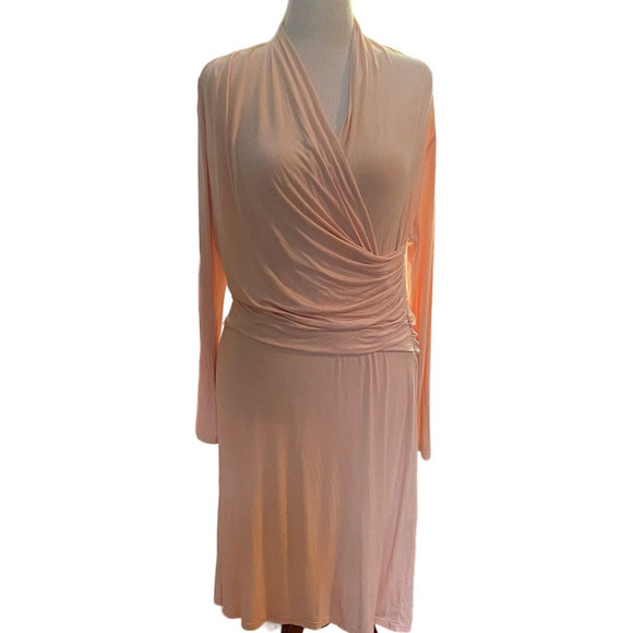 Amelia Dresses & Skirts - AMELIA Women’s Dress, "Arrico Ice" Size 2X, Peach Color, Midi Length